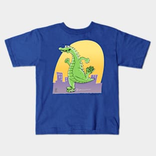 Dinosaur skating Kids T-Shirt